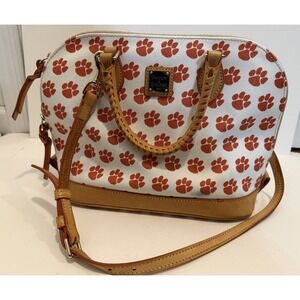 Dooney & Bourke Clemson Domed Football Handbag Purse 9"x12"